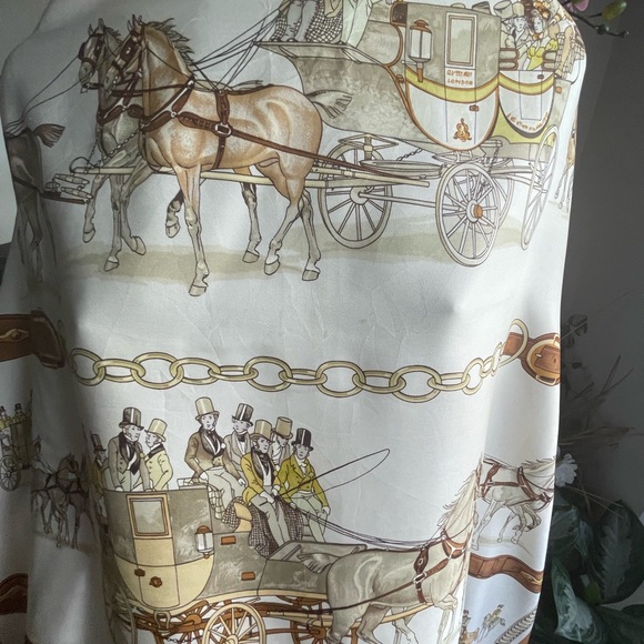 Hermès Attelages A Quatre Silk Scarf. - Picture 3 of 16
